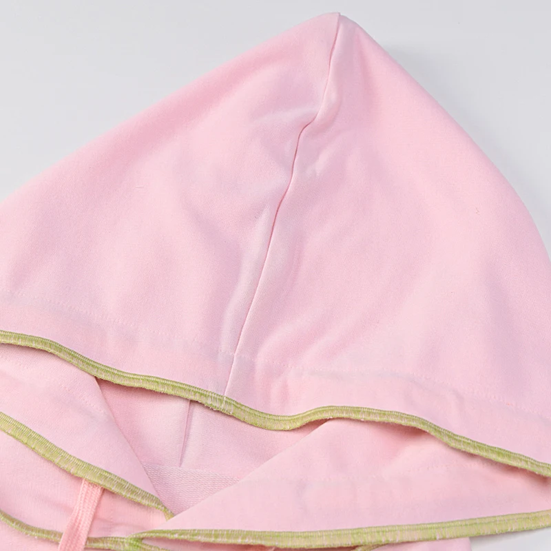 

Chic Patchworks Hooded Sweatshirt Women's Loose Long Sleeve Hoodie Solid Color Pullover K2