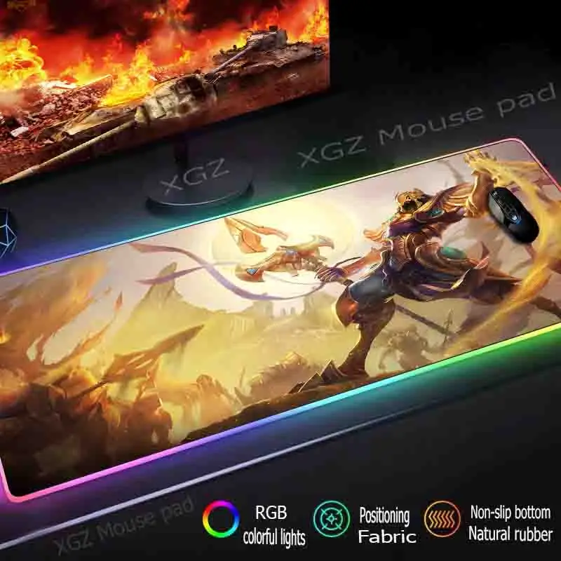

Mairuigee Anime Golden Sun Magic High Definition Custom Large RGB Mouse Pad Lock-edge Computer Desk Mat Rubber Anti-slip Xxl