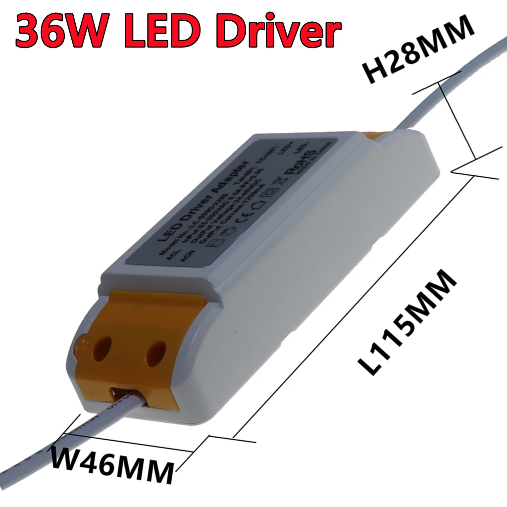 18W 30W 36W 42 Вт 48 50 светодиодный Панель светильник драйвер адаптер AC85 265V Мощность