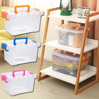 creative household products transparent plastic storage and sorting box portable enlarged storage box toy clothing storage box