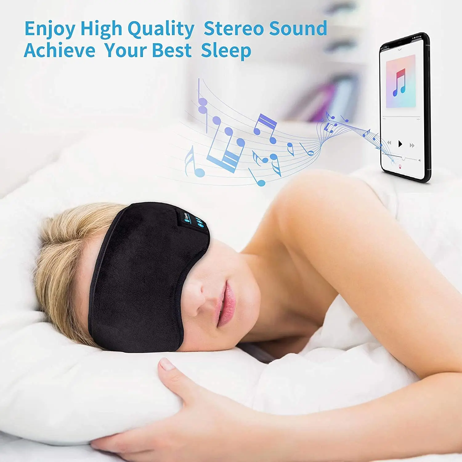 Tanie Słuchawki Sleep Bluetooth Maska Na Oczy Bezprzewodowa Muzyka Bluetooth Travel Zestaw Głośnomówiący Maska Do Spania Z Wbudowanymi Głośnikami Mikrofon