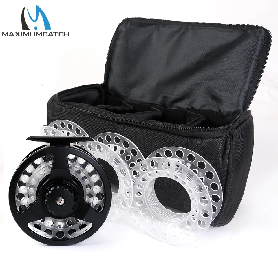 Enlarge Maximumcatch #5/6 #7/8 Plastic Fly Fishing Reel Combo Cassette Fly Reel With 3 Extra Cassette Spools
