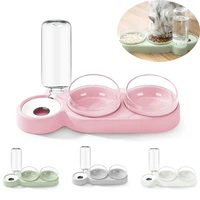 pet cat bowl drinking fountains with auto double bowls pets food feeder container dispenser for small dogs cats pet products
