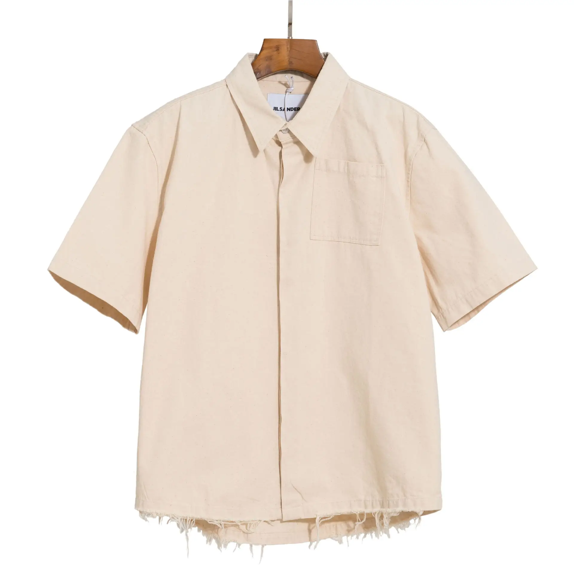 

Printed Letter Oversized Short Sleeve Canvas Shirt Couples Women Tendance Femme Homme Parodi Summer 2021