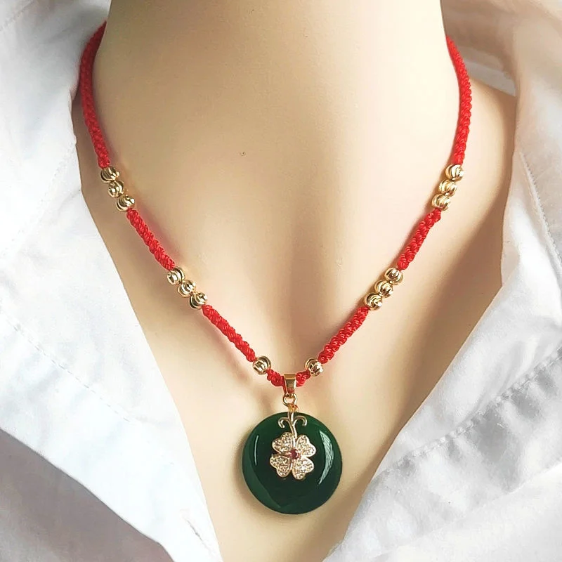 

Necklace Rope Ladies Jewelry Fashion Hand-woven Necklaces Popular Dold-plated Pendant Gifts For Mother Thanksgiving New Products