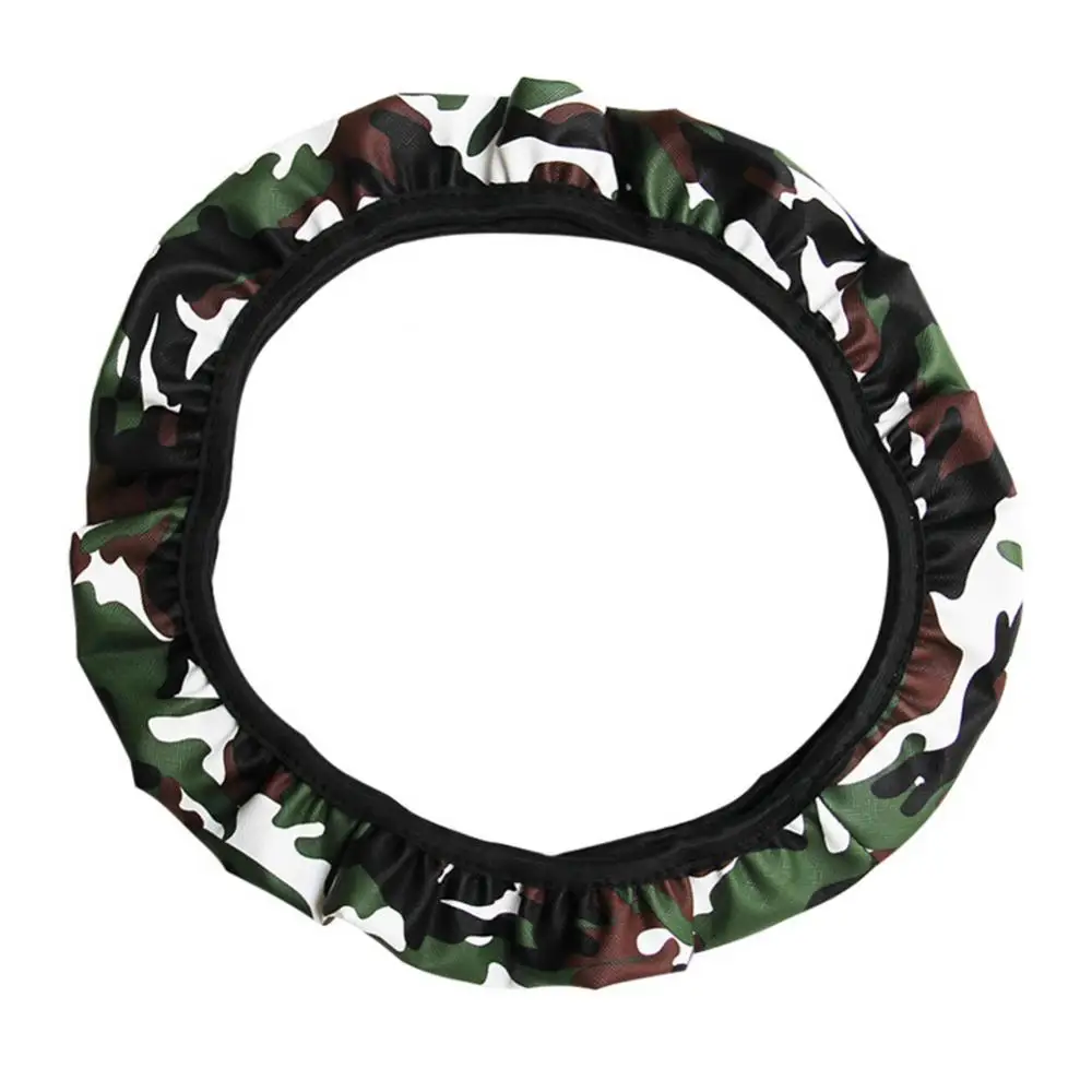 

50% Dropshipping!Camouflage Leopard Faux Leather Car Steering Wheel Protected Cover Holder Decor