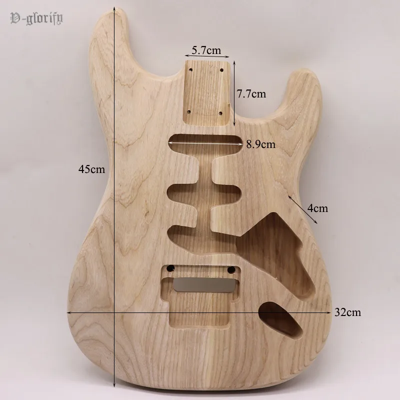Хорошее качество floyd rose white ashwood ST электрогитара корпус