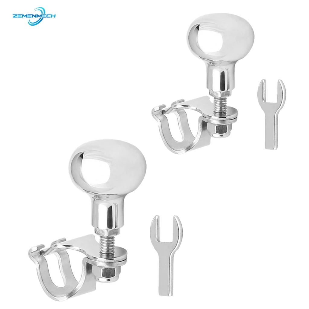 

2PC 316 Stainless Steel Steering Wheel Power Handle Ball Grip Knob Turning Helper Hand Control For Marine Boat Yacht Accessories