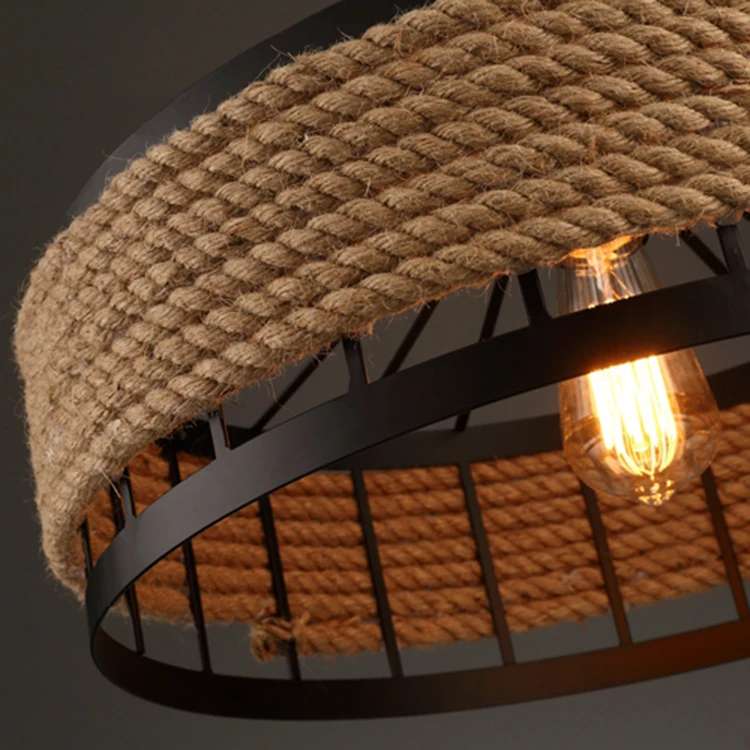 Промышленная металлическая кухонная веревка винтажные подвесные светильники