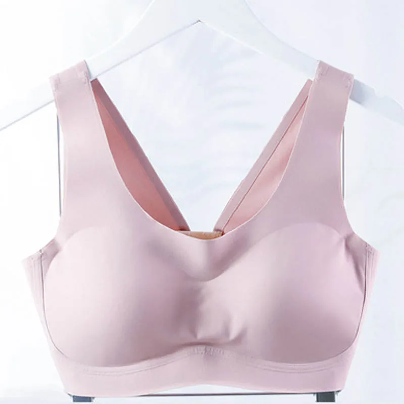 

Thailand Latex Girls Seamless and No Steel Ring Vest Underwear Sports Comfortable Zero Restraint Sleep Sexy Gathered Ladies Bra
