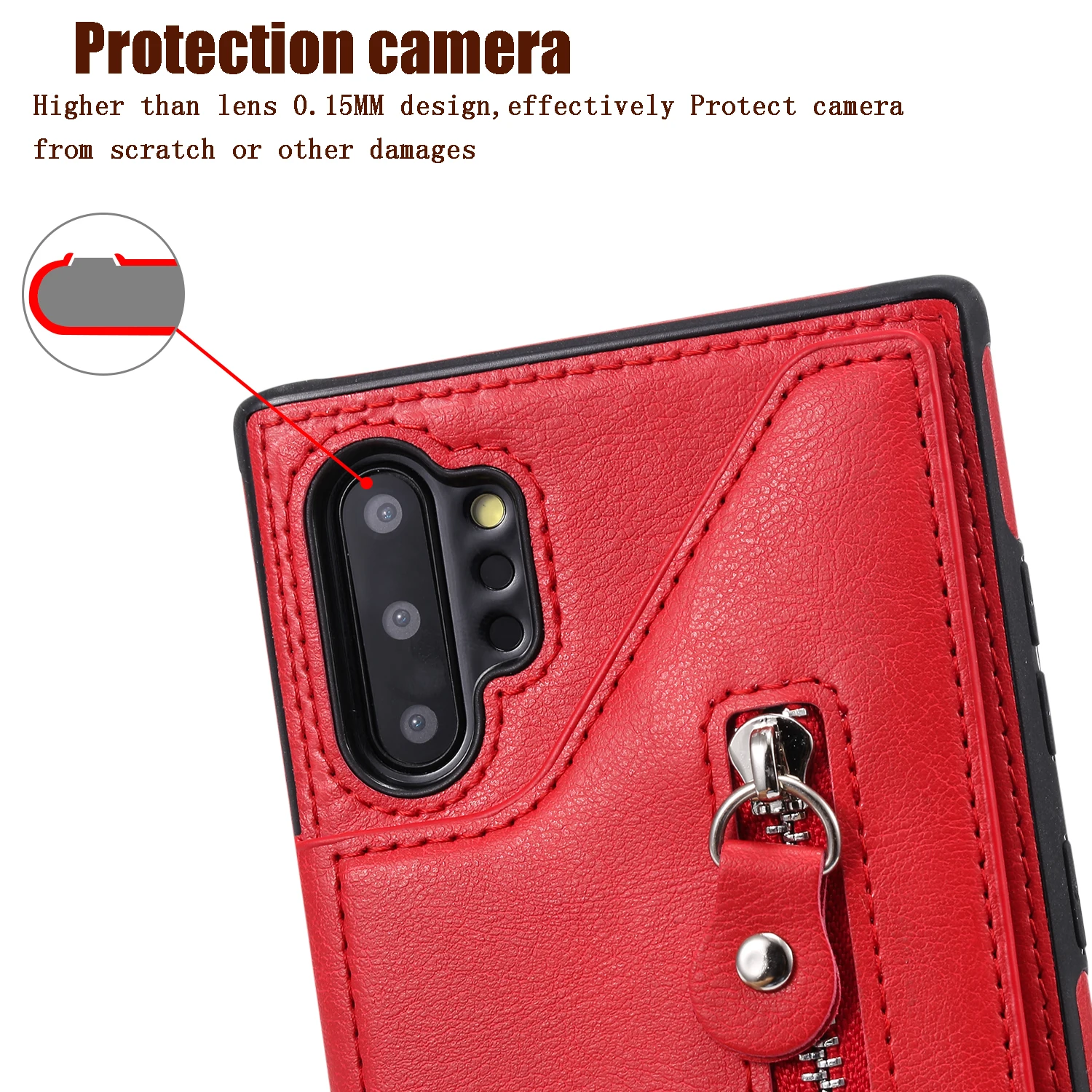 Классическая сумка на молнии для Samsung Galaxy Note 10 Pro противоударный чехол кошелек с