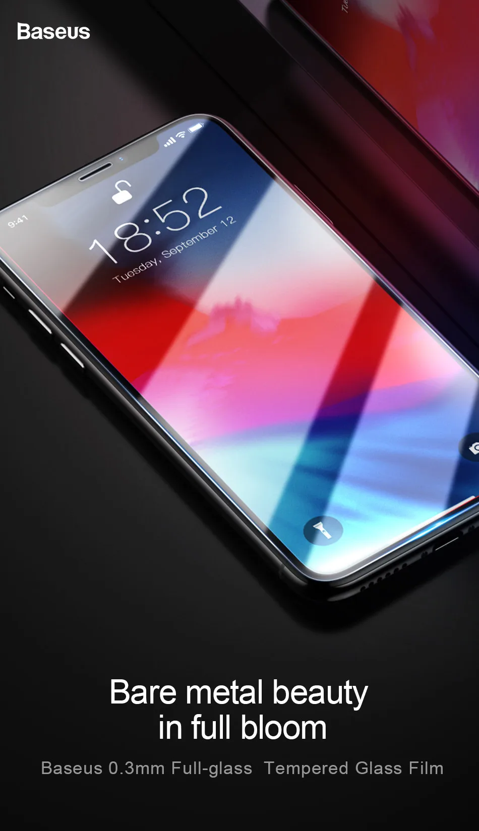 Baseus для iPhone X Xs max Xr закаленное стекло 0,3 мм Ультра тонкое полное Защитное стекло для iPhone Xs max Xr X защита экрана