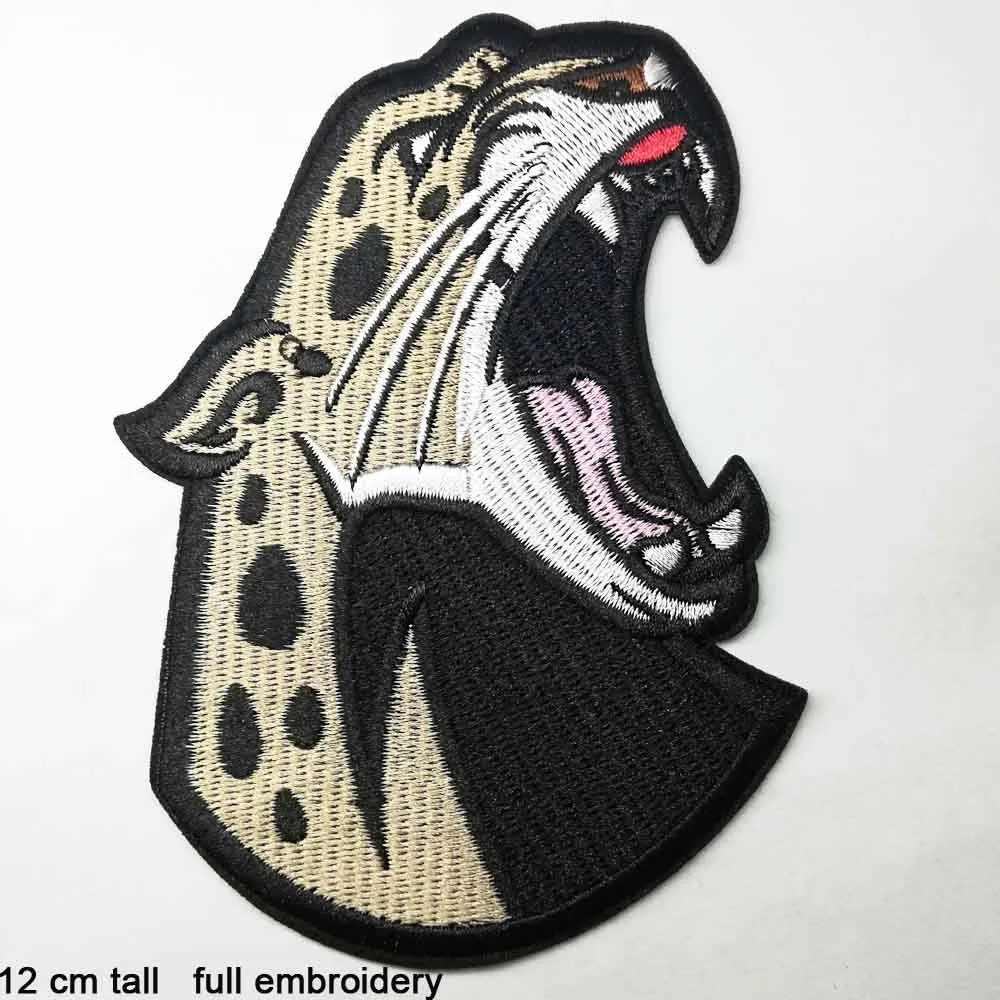Нашивки большого размера с леопардовым принтом гепарда вышитые помощью утюга