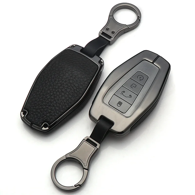 

Zinc alloy+Genuine Leather Car key case cover For Geely Atlas Boyue NL3 EX7 Emgrand X7 EmgrarandX7 SUV GT GC9 borui Accessories
