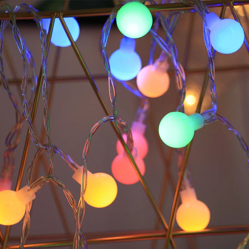

Spherical Led Garland Light String Battery Operated Fairy Lights for Home Christmas Decoration Wedding Decor Led Christmas Light