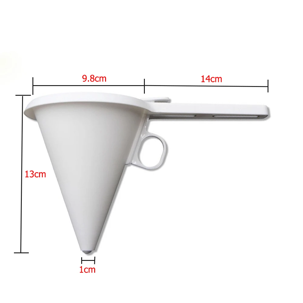 1pc Kitchen DIY Funnel Adjustable plastic Chocolate Candy White Mold for Ice Cream Cake Decorating Dispenser Baking Tool |