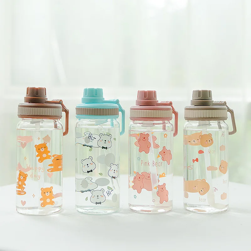 Boba чайные чашки с милым медведем соломенные стеклянные кружки чашка для кофе