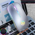 Мышь компьютерная беспроводная, 2,4G, Bluetooth, со светодиодной подсветкой