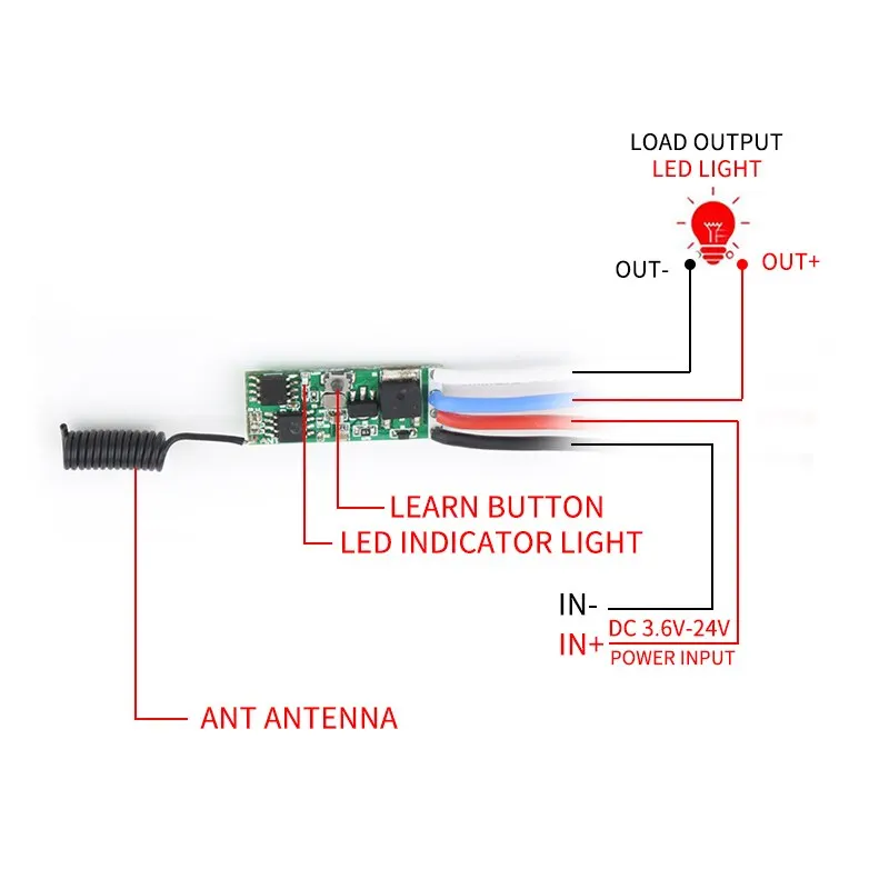 Мини-реле беспроводной Радиочастотный переключатель ДУ для Светодиодный ных