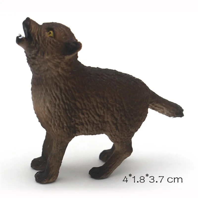 Экшн фигурки диких мини животных игрушки дерево цветок волк олень кенгуру для