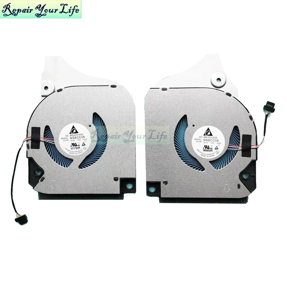 Ventiladores de Refrigeração para Dell Livro de Jogos Inspiron 17 g7 7790 Ns8cc08-18g29 Ns8cc09-18g30 pc Radiador Refrigerador 12v 0.5a 0f7n58 X4f3m Gpu Cpu