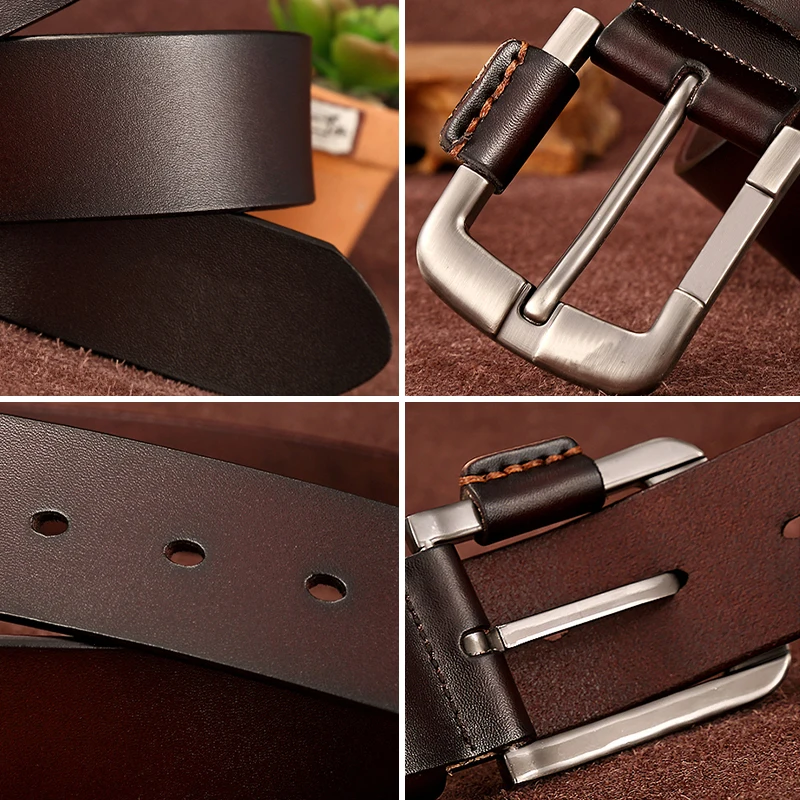 Ремень из натуральной кожи мужской роскошный Повседневный ремень с пряжкой
