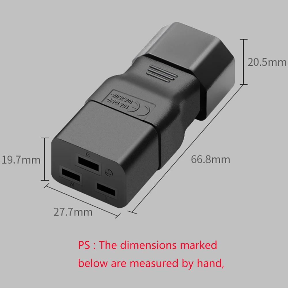 MOWU Универсальный Мощность адаптер IEC 320 C14 для C19 конвертер IEC320 AC Разъем