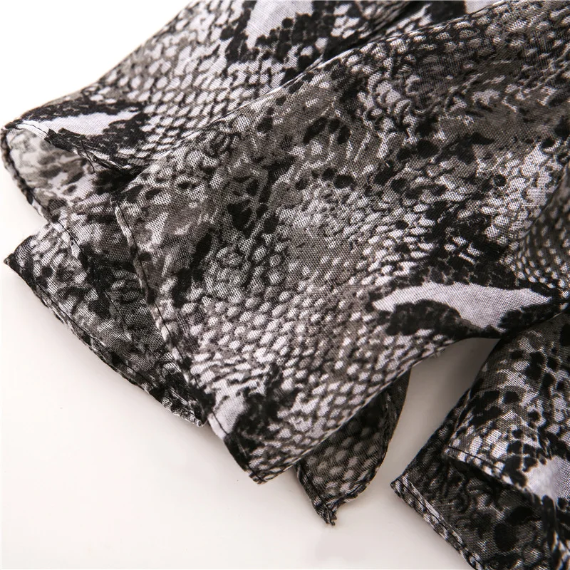 Леопардовая кожа змеиная классический узор модная вуаль шаль Тигр Теплый Новый