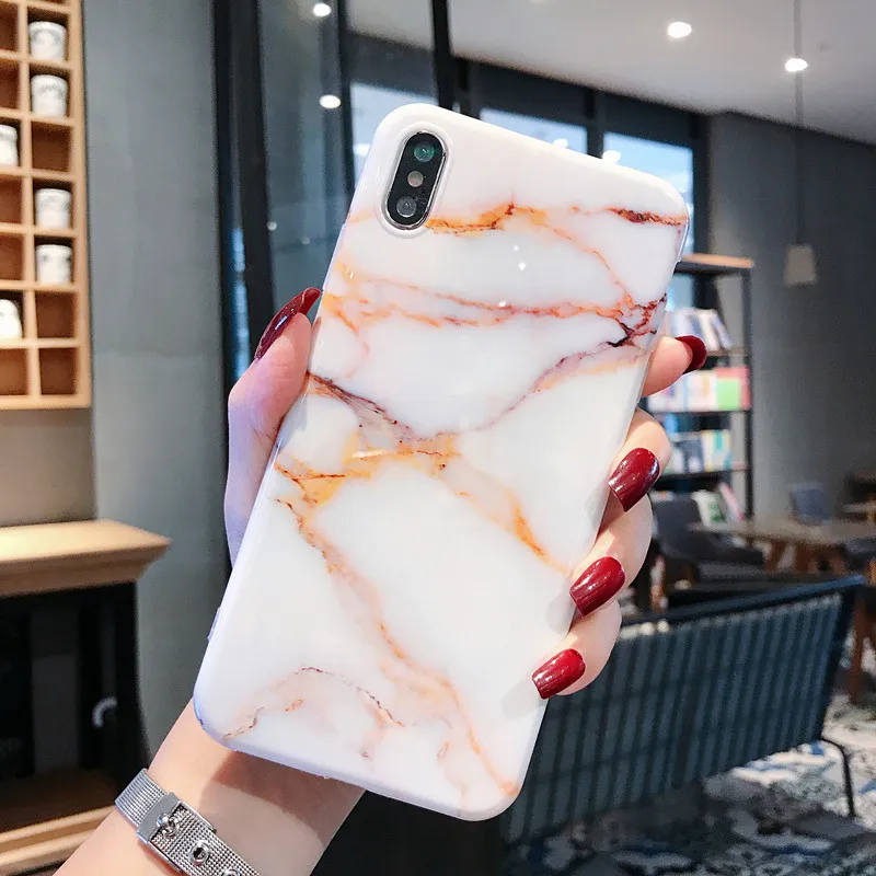 7 Мраморный чехол для Coque iphone 11 Pro Max 7 XS MAX чехол из мягкого ТПУ задняя крышка для iphone 6 6S 7 8 Plus iphone X XR чехол - Цвет: 7