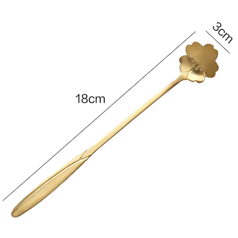 Креативная кофейная ложка для перемешивания с длинной ручкой десертная