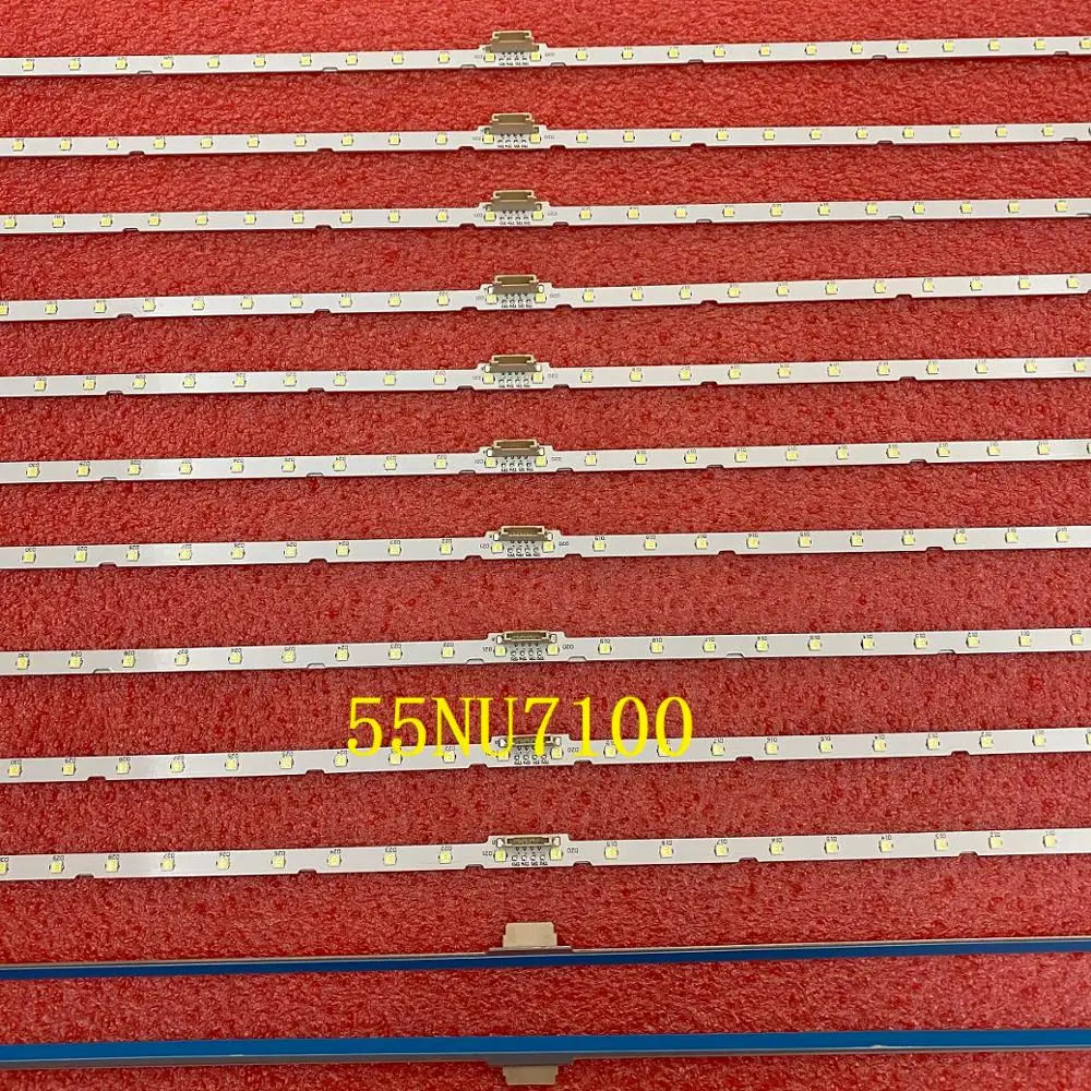 Светодиодная лента (2) для Samsung UE55NU7379 UE55RU7179 UN55NU7100F UN55NU7100 UE55NU6035 UE55NU7372U UE55NU7105K UN55NU7300