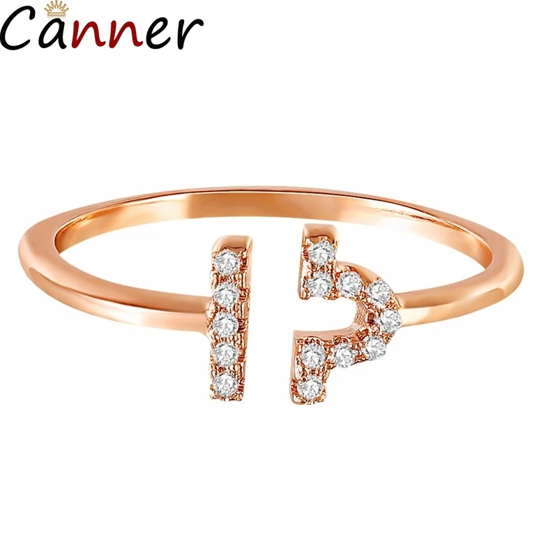 Canner 12 созвездия Зодиака Знаки кольца розовое золото цвет регулируемый