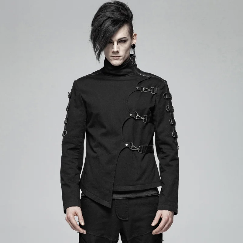 

Lift up, Punk Rave Punk vision Gothic killer military coat, male wy1017