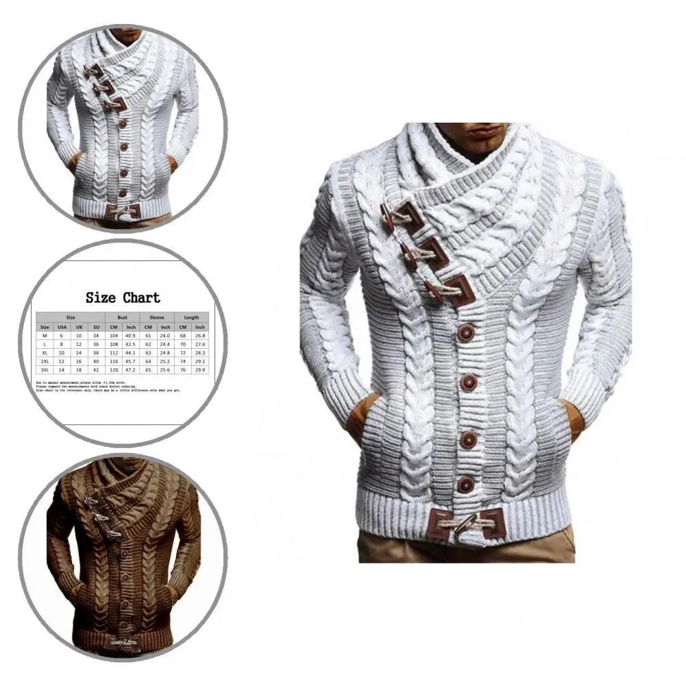 

Men Sweater 5 Sizes Sweater Coat Long Sleeve Keep Warm Trendy Fine Workmanship Sweater Jacket