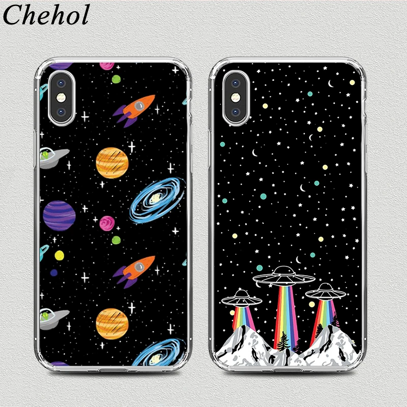 Модные чехлы на мобильный телефон для IPhone 12 SE 11 8 7 6s Plus Pro X XS MAX XR Sky мягкий