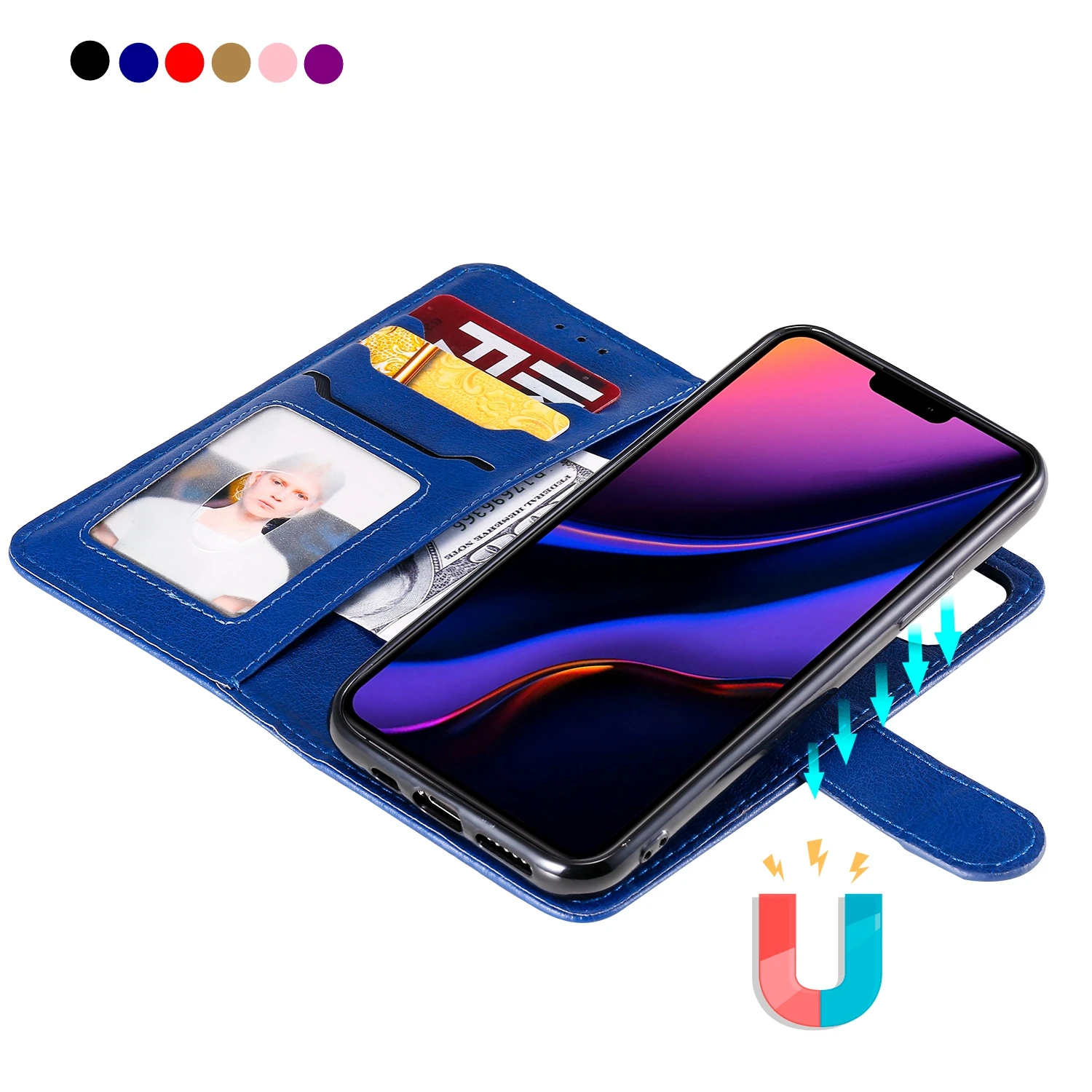 Роскошный Магнитный кожаный чехол-книжка в стиле ретро для Apple IPhone 11 Pro 6 6s 7 8 Plus XR X XS Max, чехол-бумажник с отделениями для карт и ремешком