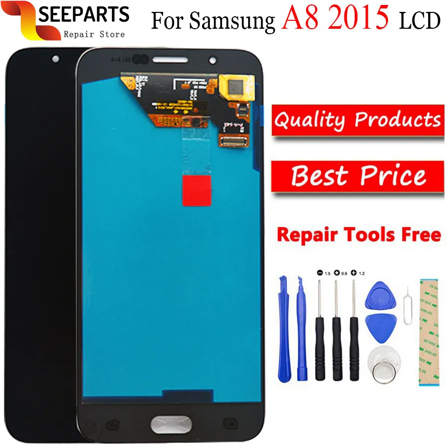 ЖК дисплей Super AMOLED для Samsung Galaxy A8 2015 A800 A8000 A800F с сенсорным экраном и дигитайзером в