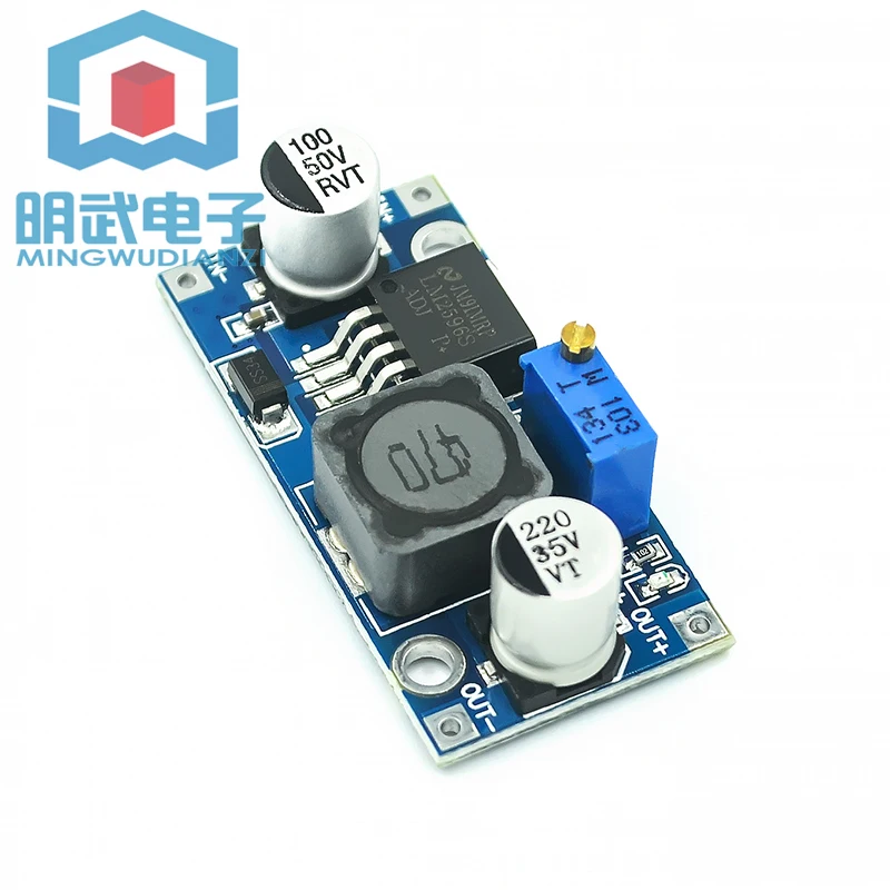 5 шт. стабилизированный понижающий модуль питания 3A Регулируемый LM2596 от 24 В до 12 3