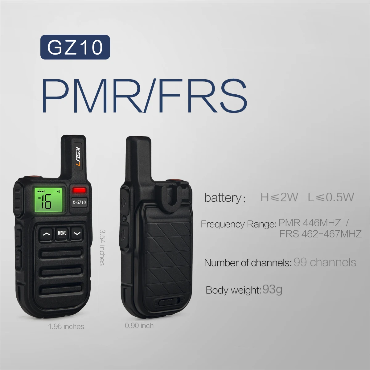 1 или 2 шт. KSUN GZ10 Mini PMR рация 446 радио FRS PTT Двусторонняя для отеля ресторана