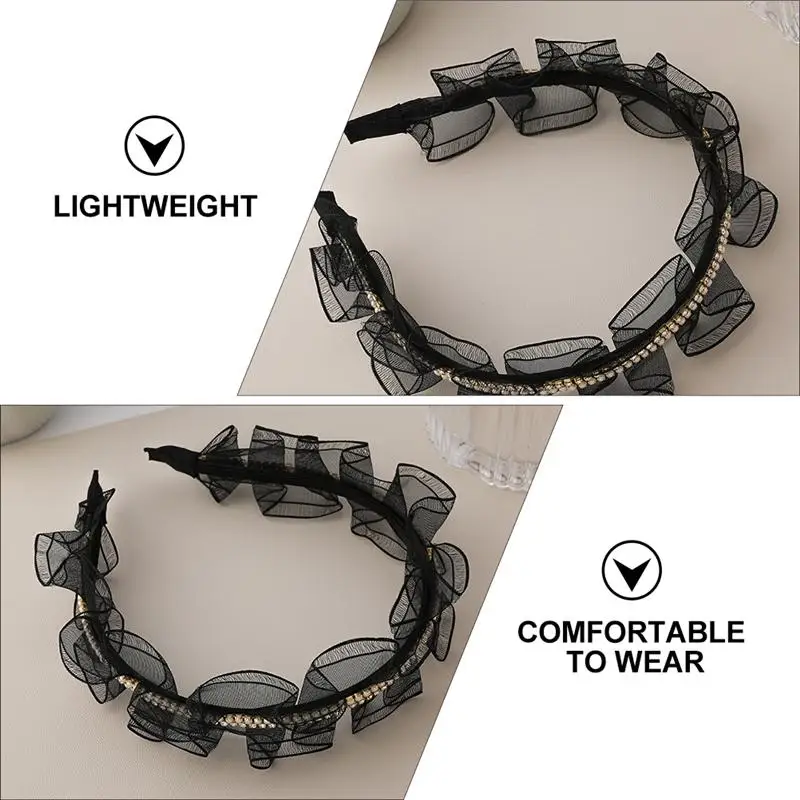 

Retro Lace Hair Hoop Creative Hair Hoop Delicate Hair Hoop Stylish Hair Hoop