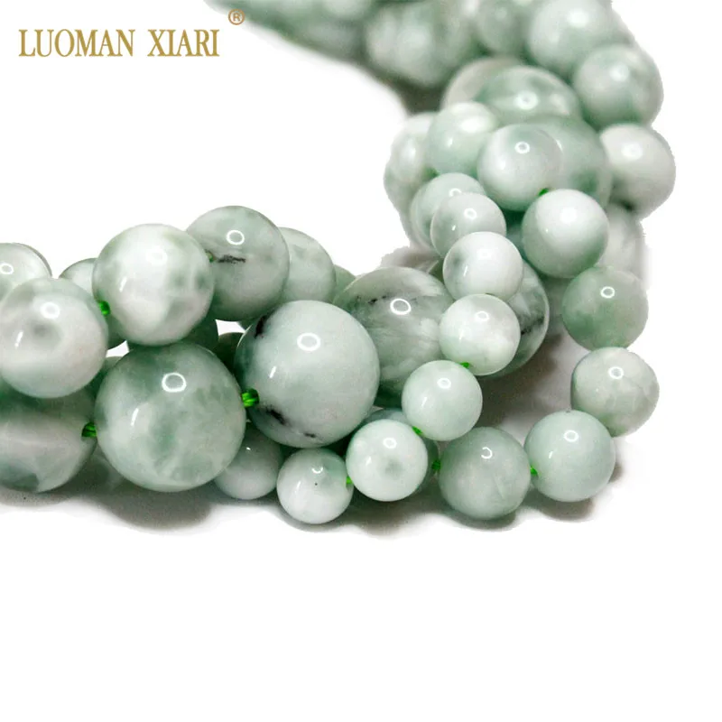 Круглые Бусины Из ангелита ААА 100% натурального зеленого цвета для изготовления