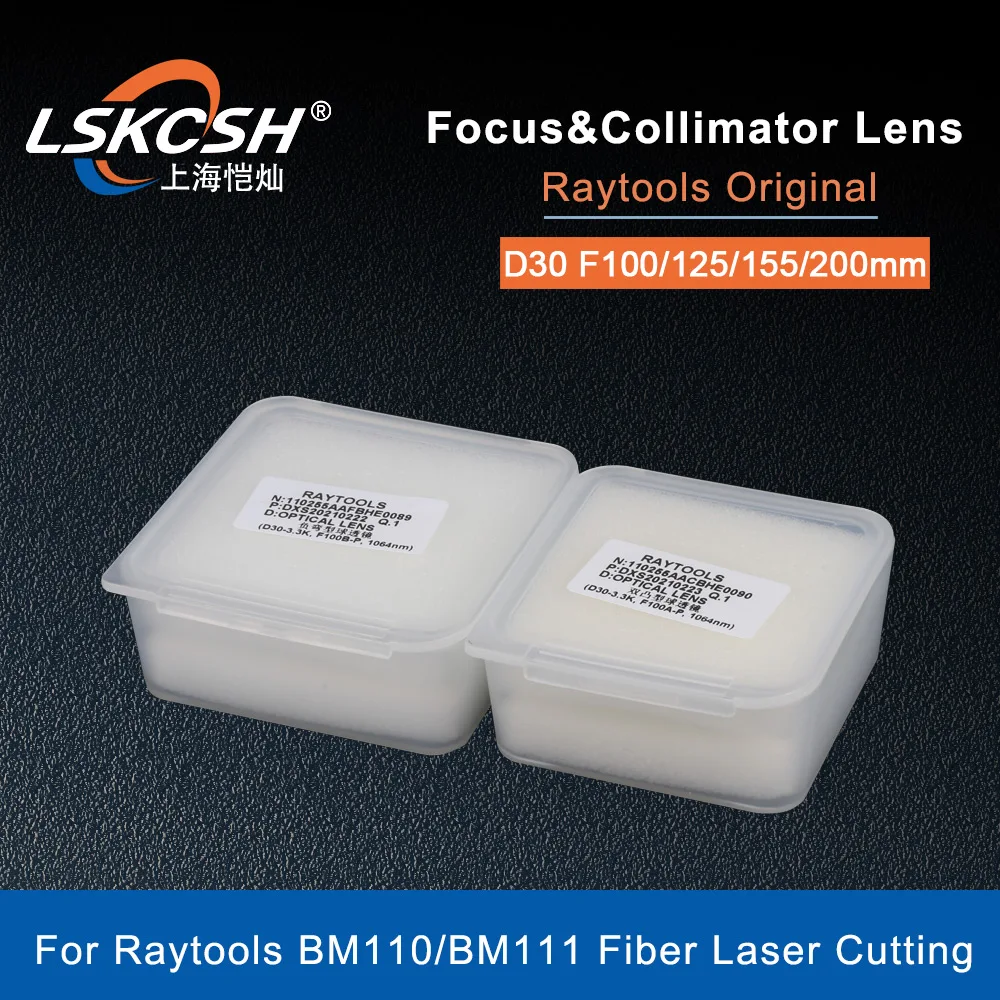 Оригинальная линза для фокусировки лазера LSKCSH Raytools D30 F100 125 150 155 190 5 200 мм Bodor BM111 110