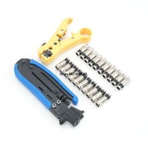 wire stripper crimping pliers set coaxial cable squeezing pliers combination tool network cable crimping pliers set free global shipping