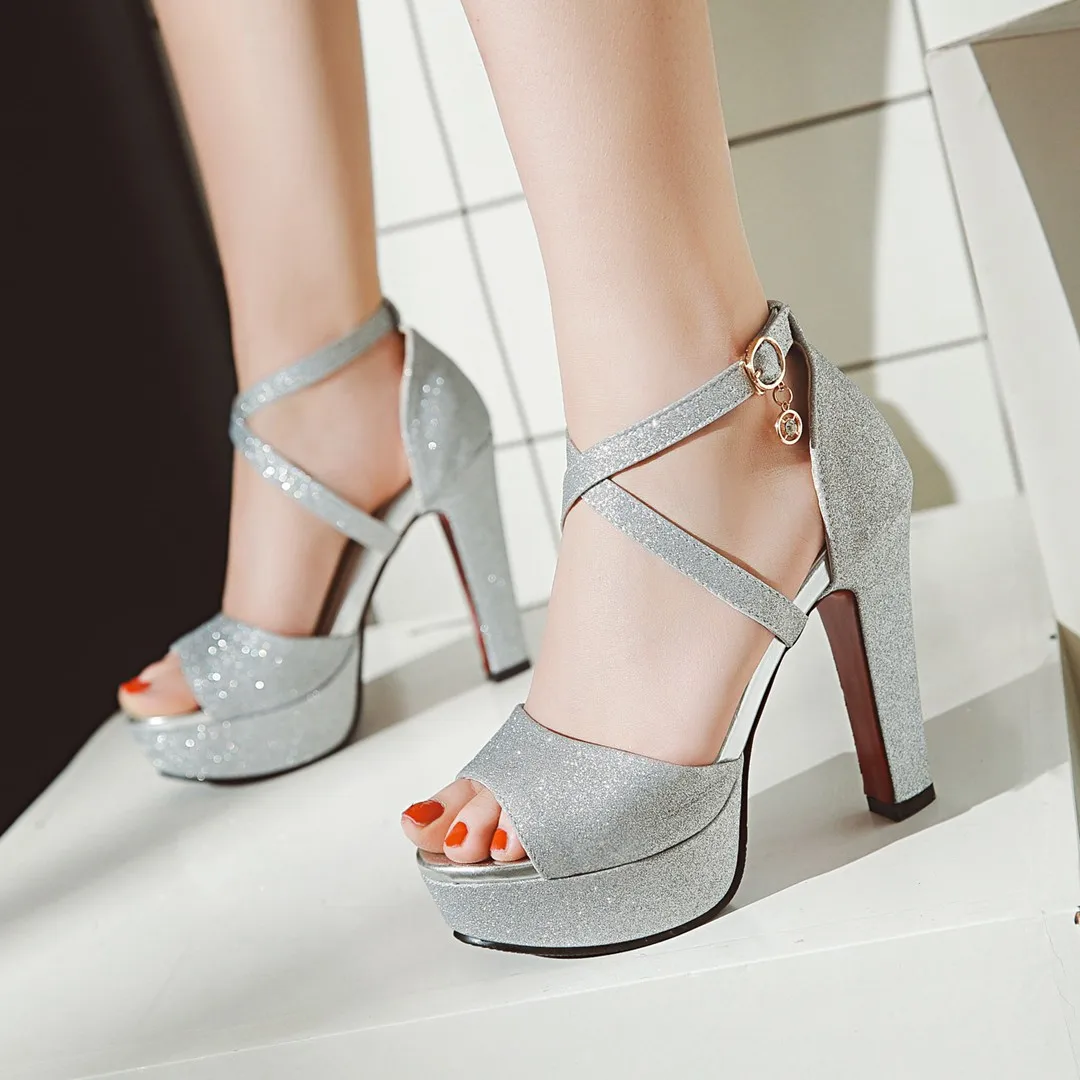 Женские туфли на высоком каблуке с перекрестной шнуровкой летние свадебные