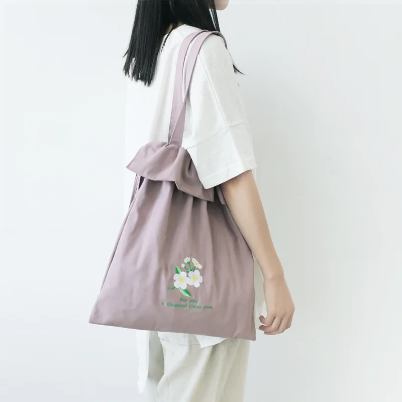 Женские сумки на плечо 2020 летние брендовые новые модные холщовые с вышивкой