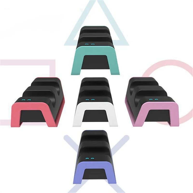 

Dual Controller Charger Docking Station for PS5 DualSense Controller LED Indicators- Fast Charging Stand Adapter