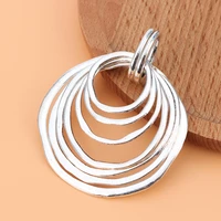 5pcslot tibetan silver large hollow open 7 circles charms pendants for necklace jewelry making accessories