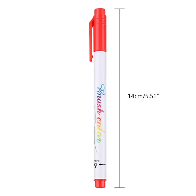 

OOTDTY 12 Fluorescent Colors Calligraphy Marker Brush Pens Small Regular Script Art Drawing Signature Painting School Supplies