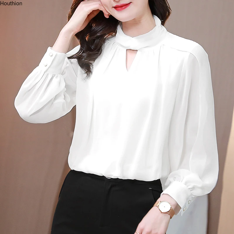 

Women's blouse V-neck Korean Shirt Leisure Tops Comfortable Casual Blouses Summer Solid Chiffon Plus Size Top Lady Blusas