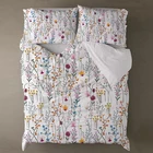 Комплект постельного белья в скандинавском стиле с цветами, розовое и белое пододеяльник, королевский комплект с двойным пододеяльником, пододеяльник для взрослых и детей, одеяло, покрывало 220x240